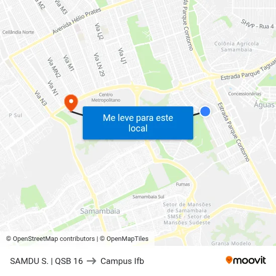 SAMDU S. | QSB 16 to Campus Ifb map