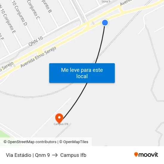 Via Estádio | Qnm 9 to Campus Ifb map
