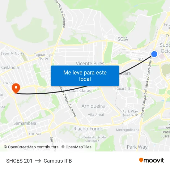 SHCES 201 to Campus IFB map