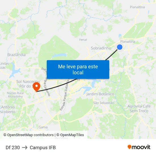 Df 230 to Campus IFB map