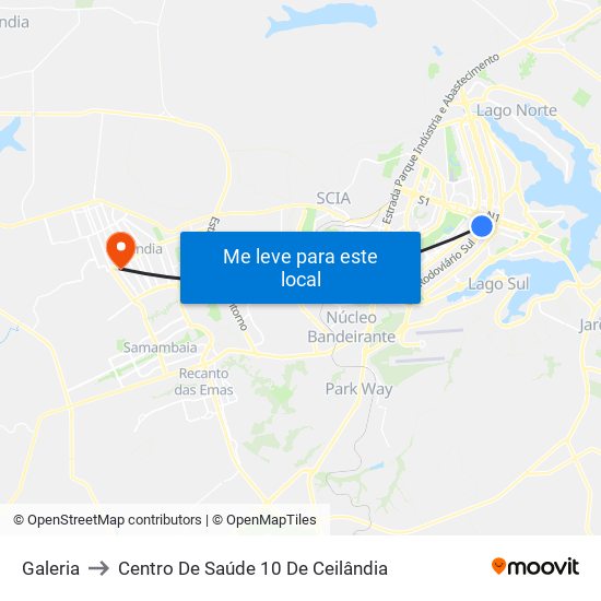 Galeria to Centro De Saúde 10 De Ceilândia map