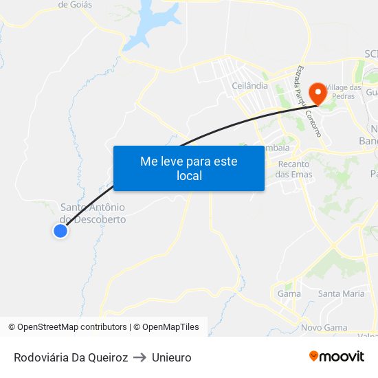 Rodoviária Da Queiroz to Unieuro map