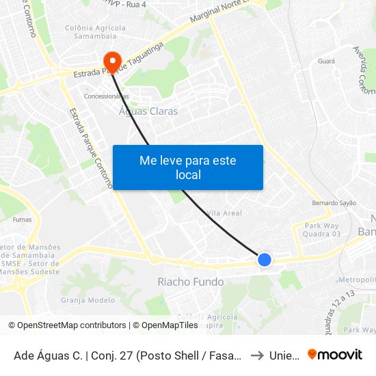 Ade Águas C. | Conj. 27 (Posto Shell / Fasa) «Oposto» to Unieuro map