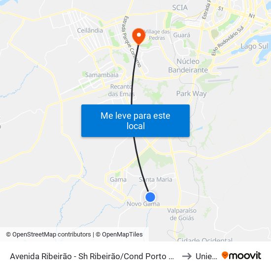 Avenida Ribeirão - Sh Ribeirão/Cond Porto Rico Fase 1 Q H to Unieuro map