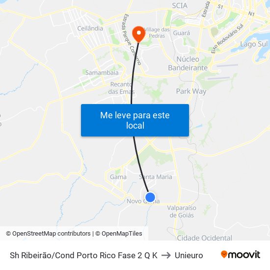 Sh Ribeirão/Cond Porto Rico Fase 2 Q K to Unieuro map