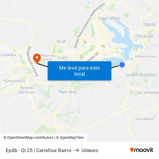 Epdb - Qi 25 | Carrefour Bairro to Unieuro map