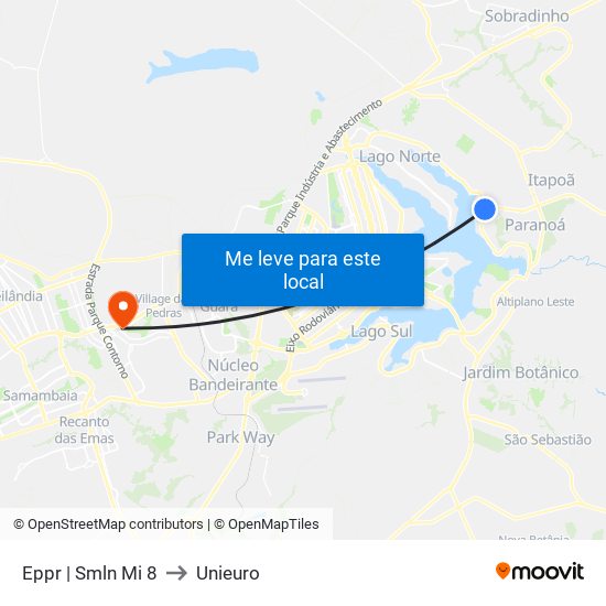 Eppr | Smln Mi 8 to Unieuro map