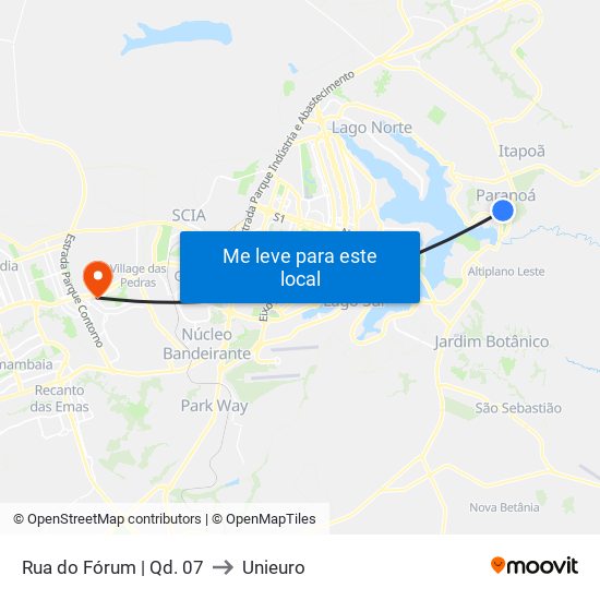 Rua do Fórum | Qd. 07 to Unieuro map