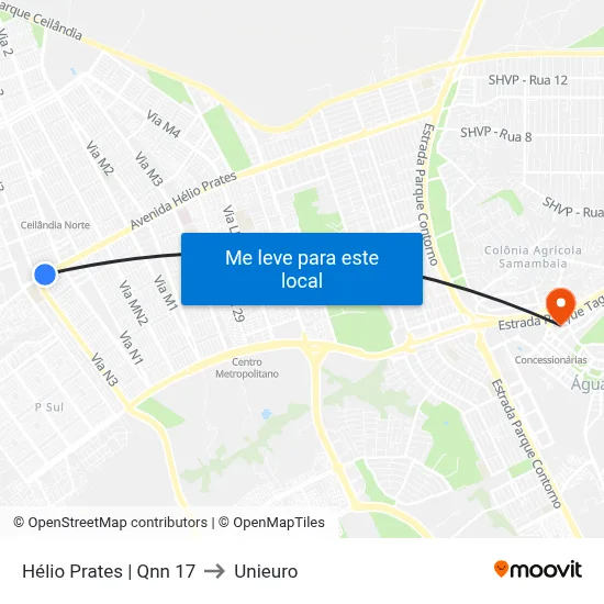 Hélio Prates | Qnn 17 to Unieuro map
