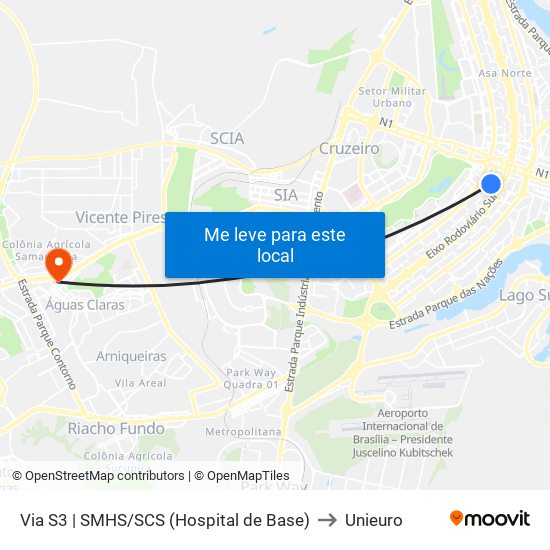 Via S3 | Shs/Scs (Hospital De Base) to Unieuro map