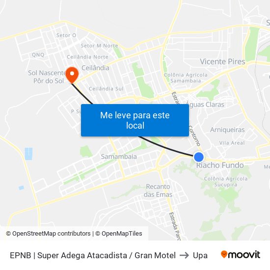 Epnb | Super Adega Atacadista / Gran Motel to Upa map