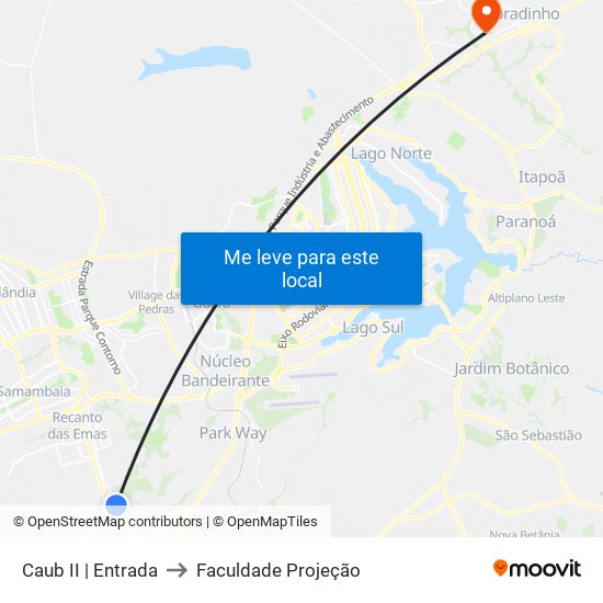 Caub II | Entrada to Faculdade Projeção map