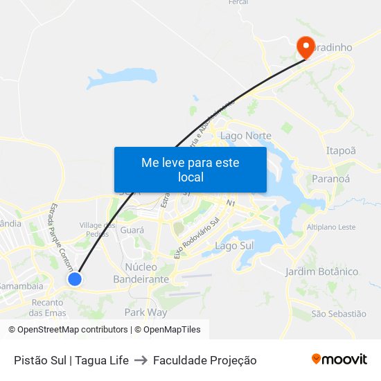 Pistão Sul | Tagua Life to Faculdade Projeção map