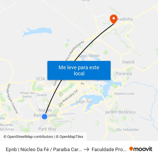 Epnb | Núcleo Da Fé / Paraíba Carne De Sol to Faculdade Projeção map