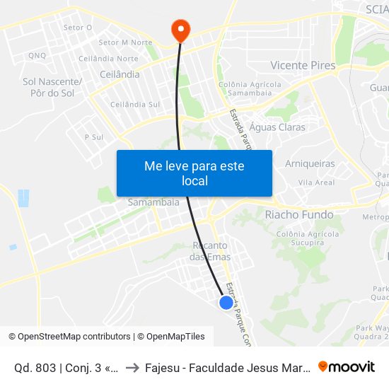 Qd. 803 | Conj. 3 «Volta« to Fajesu - Faculdade Jesus Maria E José map