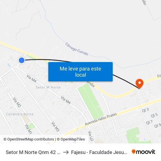 Setor M Norte Qnm 42 Conjunto E, 6 to Fajesu - Faculdade Jesus Maria E José map