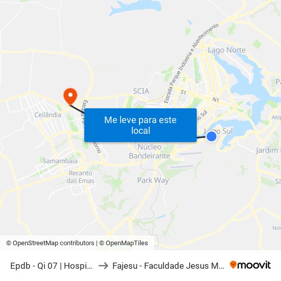 Epdb - Qi 07 | Hospital Daher to Fajesu - Faculdade Jesus Maria E José map
