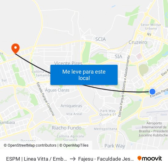 ESPM | Linea Vitta / Embaixada do Iraque to Fajesu - Faculdade Jesus Maria E José map