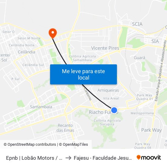 Epnb | Lobão Motors / Cancún Hotel to Fajesu - Faculdade Jesus Maria E José map