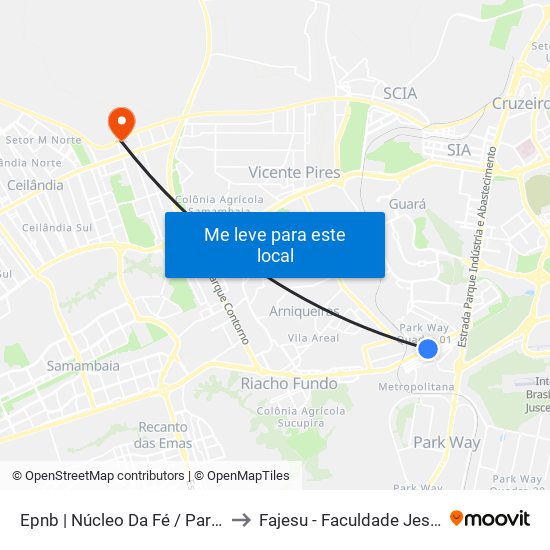 Epnb | Núcleo Da Fé / Paraíba Carne De Sol to Fajesu - Faculdade Jesus Maria E José map