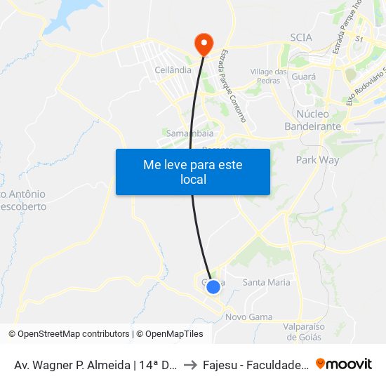 Av. Wagner P. Almeida | 14ª Dp / Administração / A Vila Bar to Fajesu - Faculdade Jesus Maria E José map