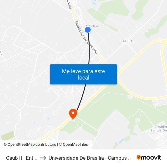 Caub II | Entrada to Universidade De Brasília - Campus Do Gama map