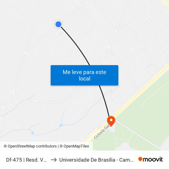 Df-475 | Resd. Vencedor to Universidade De Brasília - Campus Do Gama map