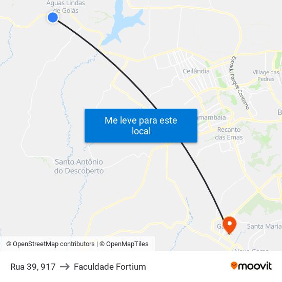 Rua 39, 917 to Faculdade Fortium map