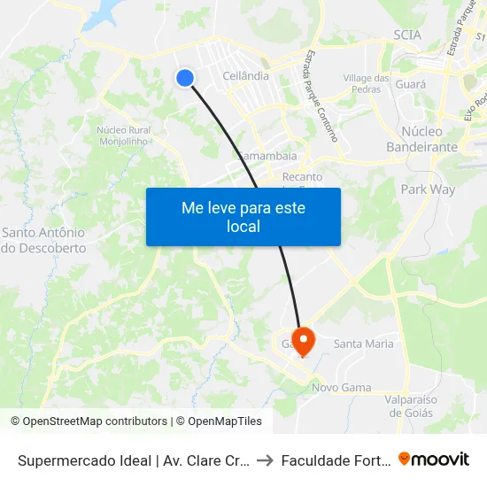 Supermercado Ideal | Av. Clare Crockett to Faculdade Fortium map