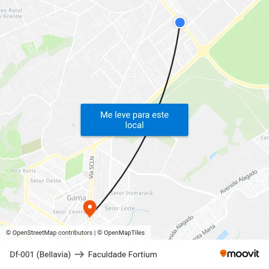Df-001 (Bellavia) to Faculdade Fortium map