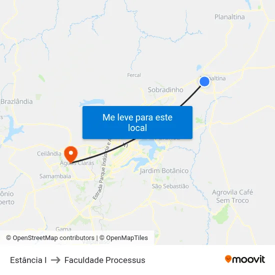 Estância I to Faculdade Processus map