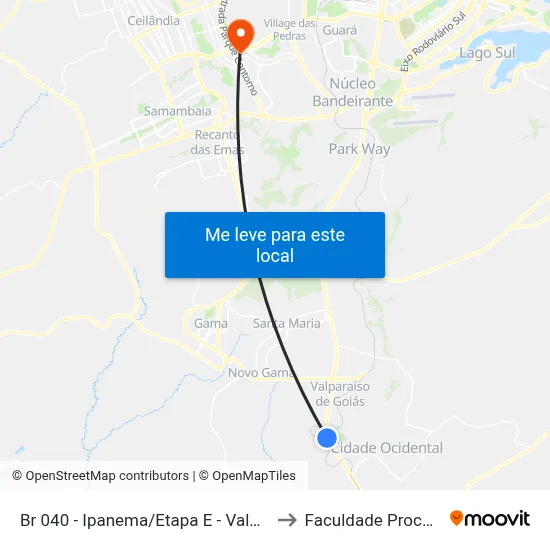Br 040 - Ipanema/Etapa E - Valparaíso I to Faculdade Processus map