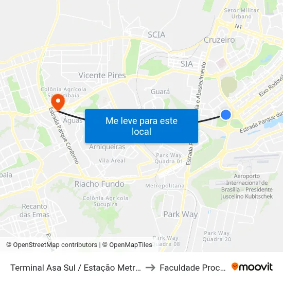 TAS | Estação Metrô / DESEMBARQUE to Faculdade Processus map