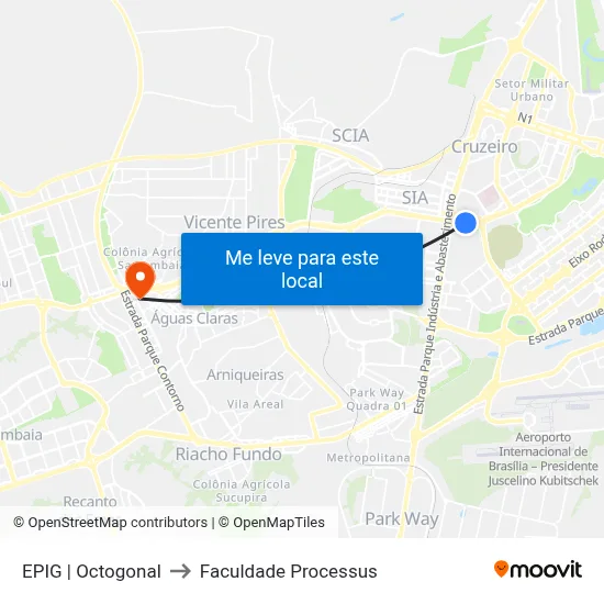 EPIG | Octogonal to Faculdade Processus map