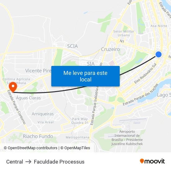 Central to Faculdade Processus map