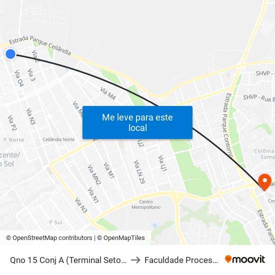 Qno 15 Conj A (Terminal Setor O) to Faculdade Processus map