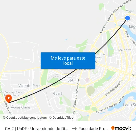 CA 2 | UnDF - Universidade do Distrito Federal to Faculdade Processus map