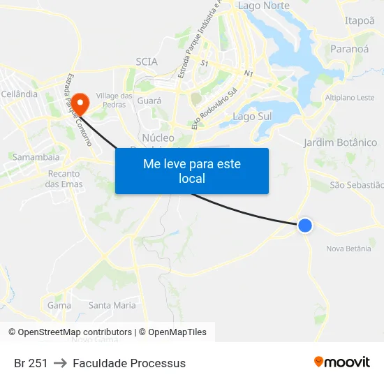 Br 251 to Faculdade Processus map