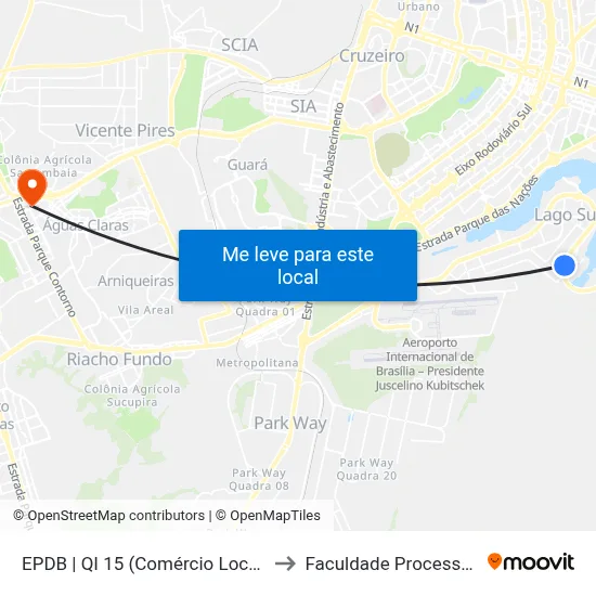 EPDB | QI 15 (Comércio Local) to Faculdade Processus map