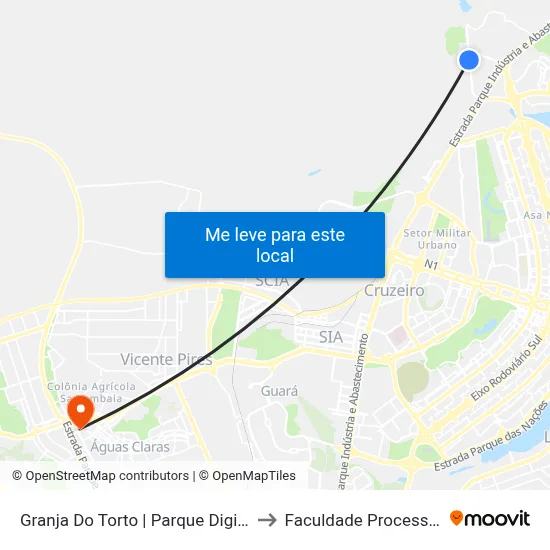 Granja Do Torto | Parque Digital to Faculdade Processus map