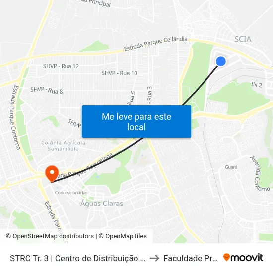 STRC Tr. 3 | Centro de Distribuição do Mercado Livre to Faculdade Processus map
