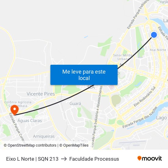 Eixo L Norte | Sqn 213 to Faculdade Processus map