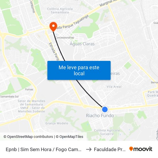Epnb | Sim Sem Hora / Fogo Campeiro / Villa Brasil to Faculdade Processus map