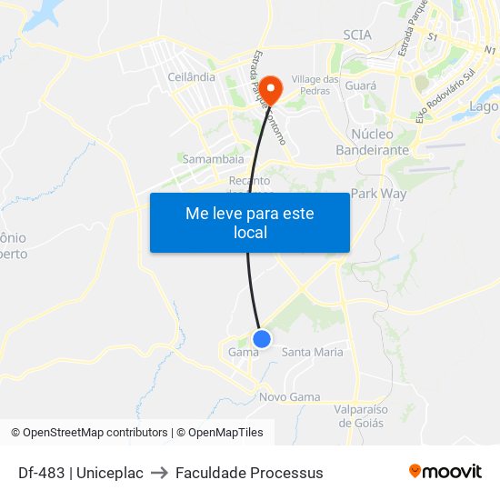 Df-483 | Uniceplac to Faculdade Processus map