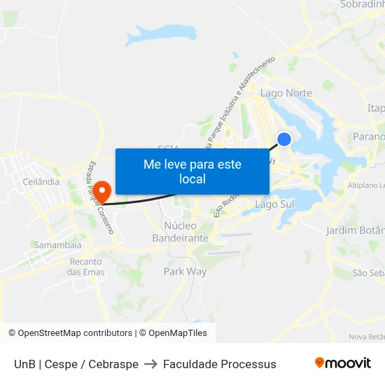 UnB | Cespe / Cebraspe to Faculdade Processus map