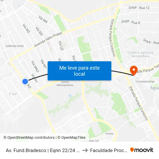 Av. Fund.Bradesco | Eqnn 22/24 (Ultrabox) to Faculdade Processus map