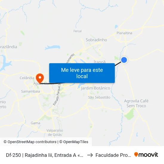 Df-250 | Rajadinha Iii, Entrada A «Lado Oposto» to Faculdade Processus map