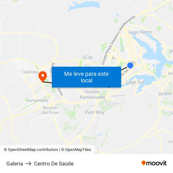 Galeria to Centro De Saúde map