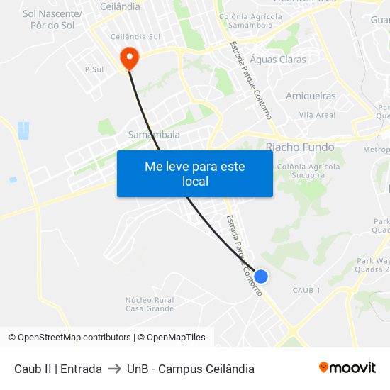 Caub II | Entrada to UnB - Campus Ceilândia map