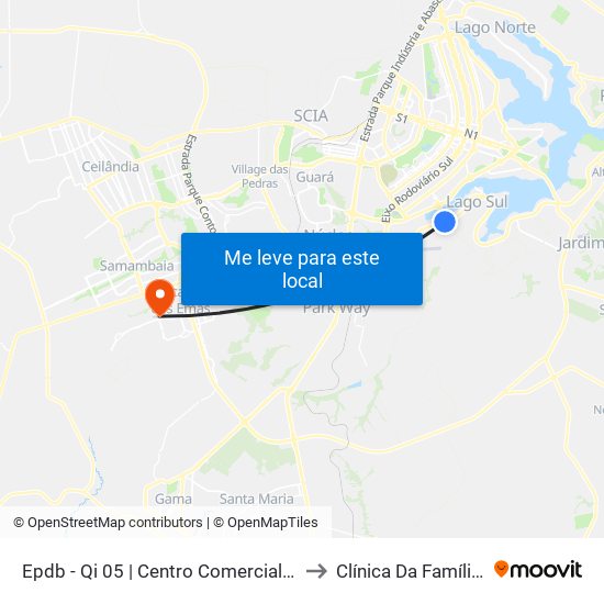 Epdb - Qi 05 | Centro Comercial Gilberto Salomão to Clínica Da Família 104/105 map